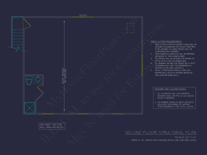 Custom Garage with Living Space – Functional CAD Floor Plan