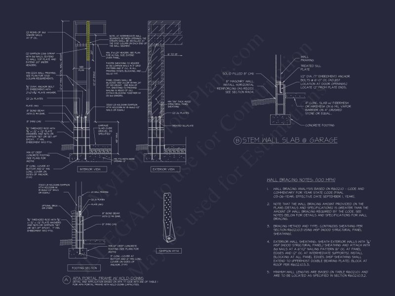Custom Garage with Living Space – Functional CAD Floor Plan
