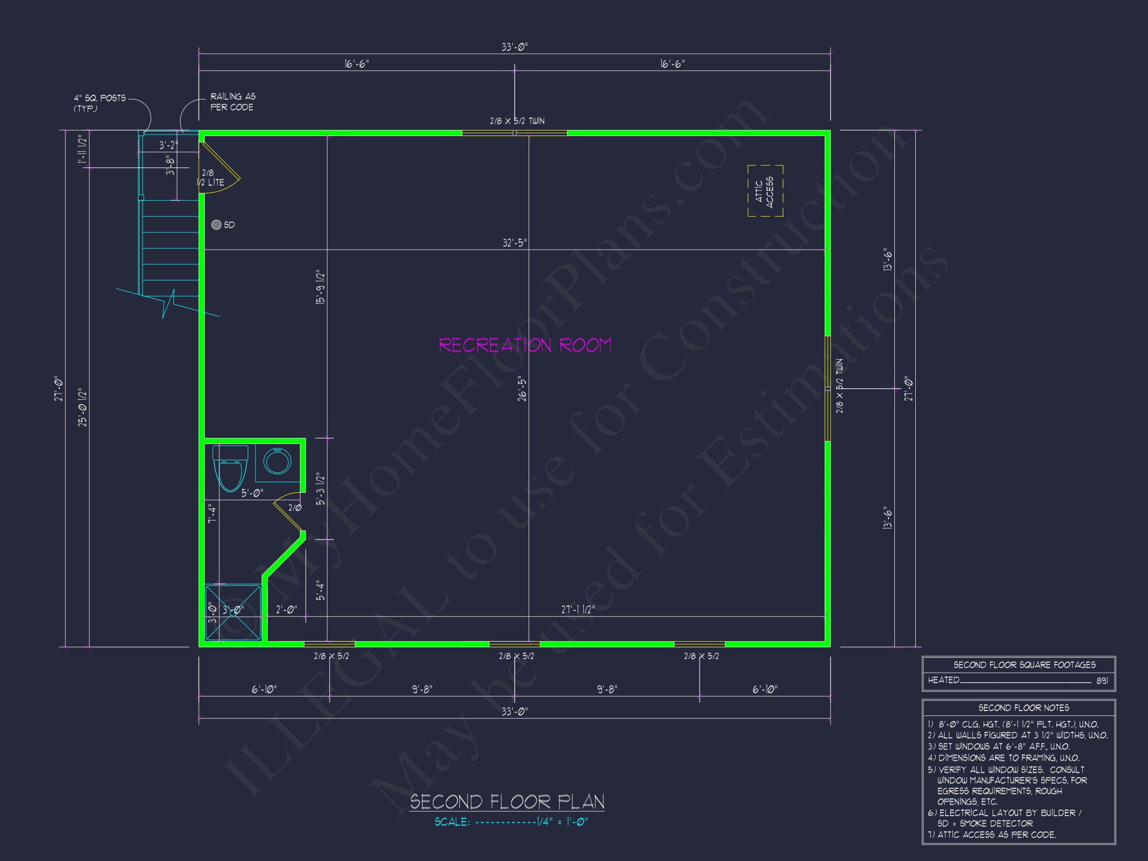Custom Garage with Living Space – Functional CAD Floor Plan