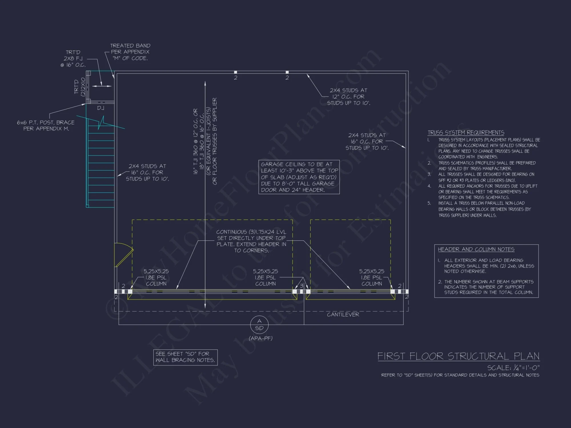 Custom Garage with Living Space – Functional CAD Floor Plan