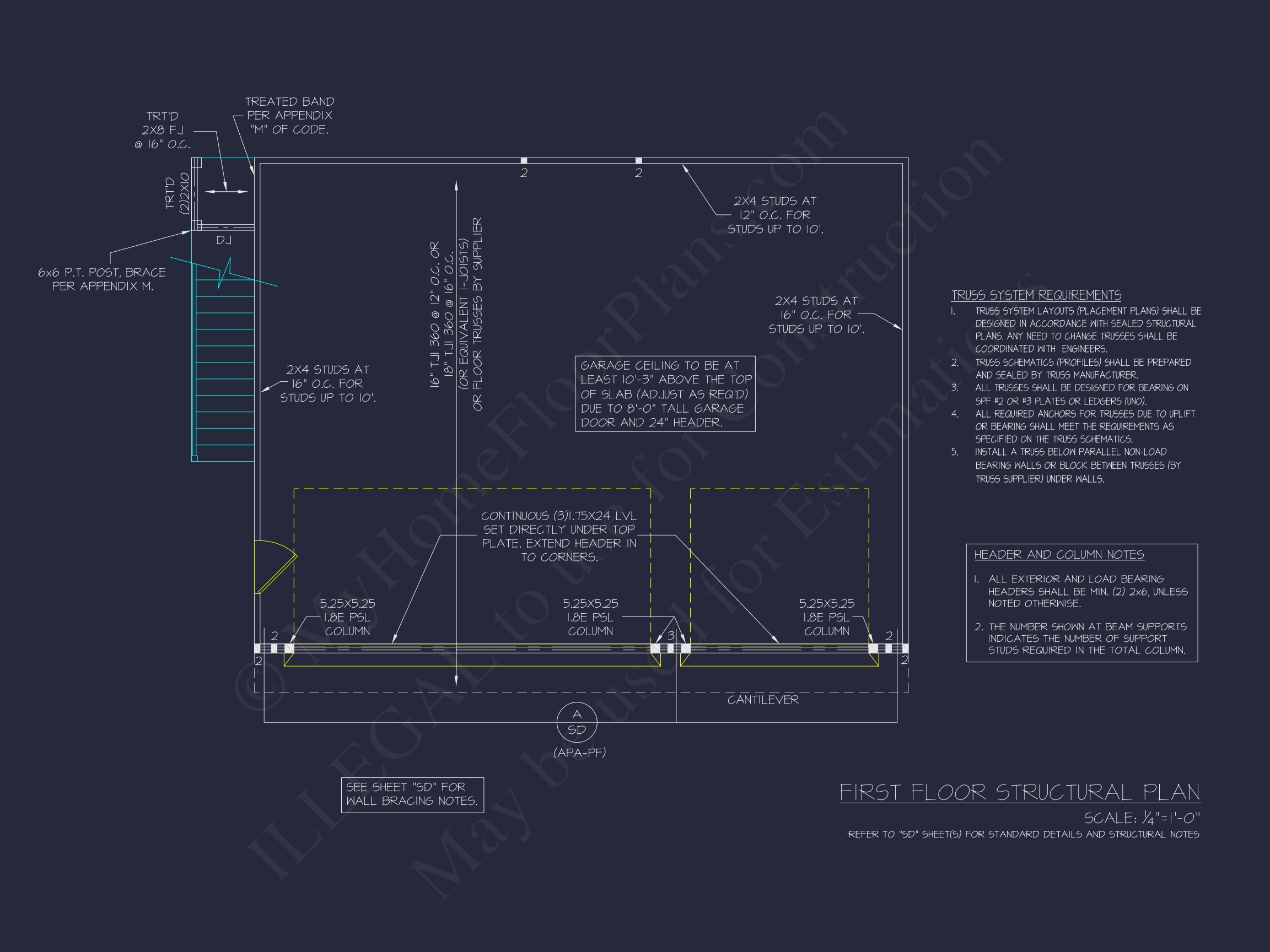 Custom Garage with Living Space – Functional CAD Floor Plan