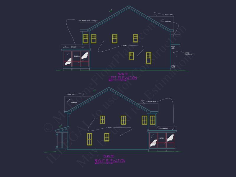 Spacious Craftsman Duplex House Plan with Vaulted Ceilings & CAD Designs