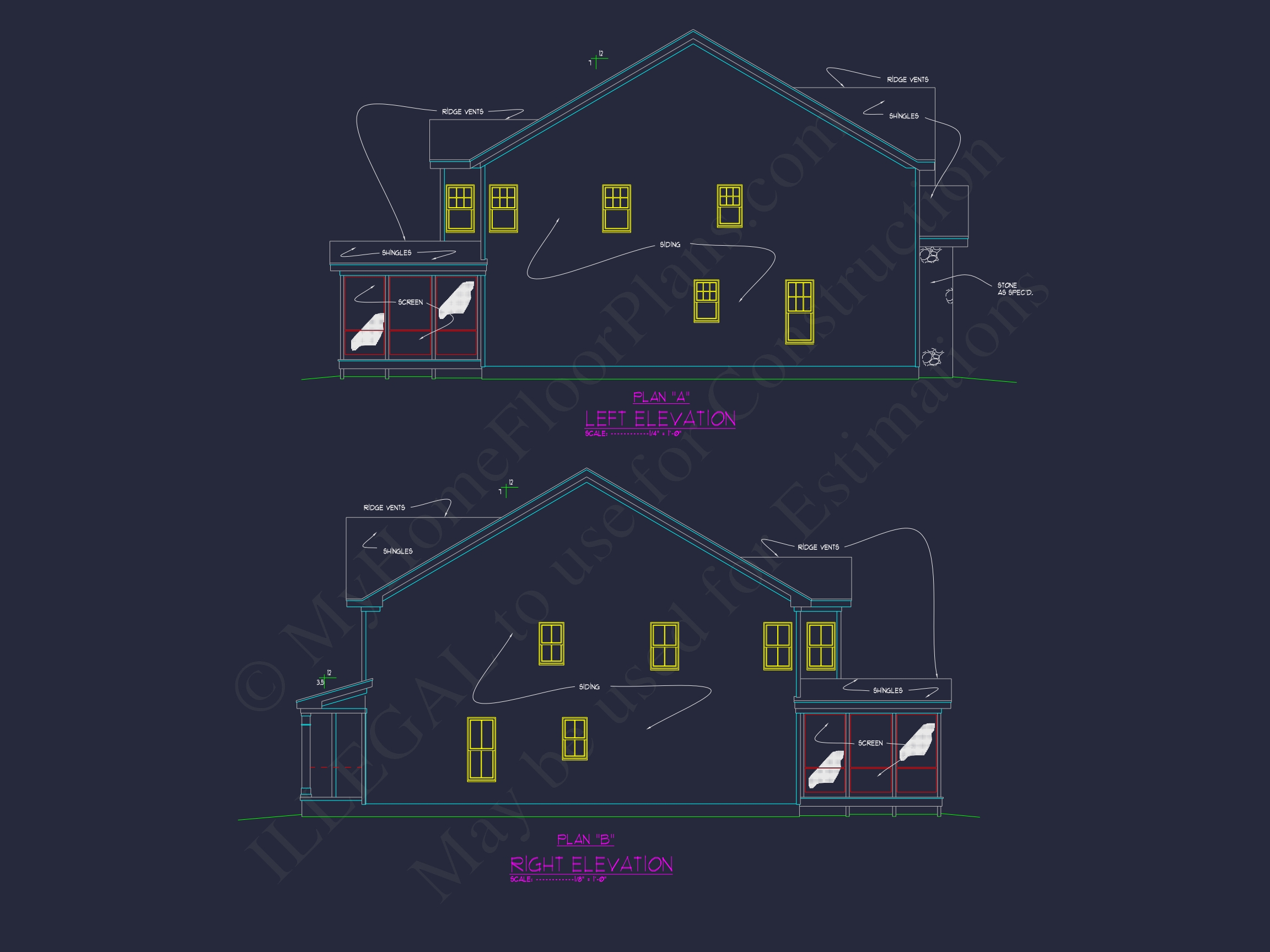 Spacious Craftsman Duplex House Plan with Vaulted Ceilings & CAD Designs