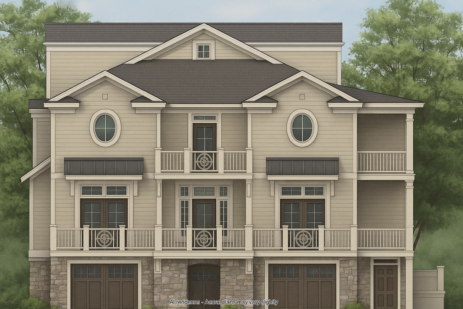 Beach Home Plan with Coastal Design – 5,477 Sq Ft, 4 Bedrooms, Vaulted Ceilings