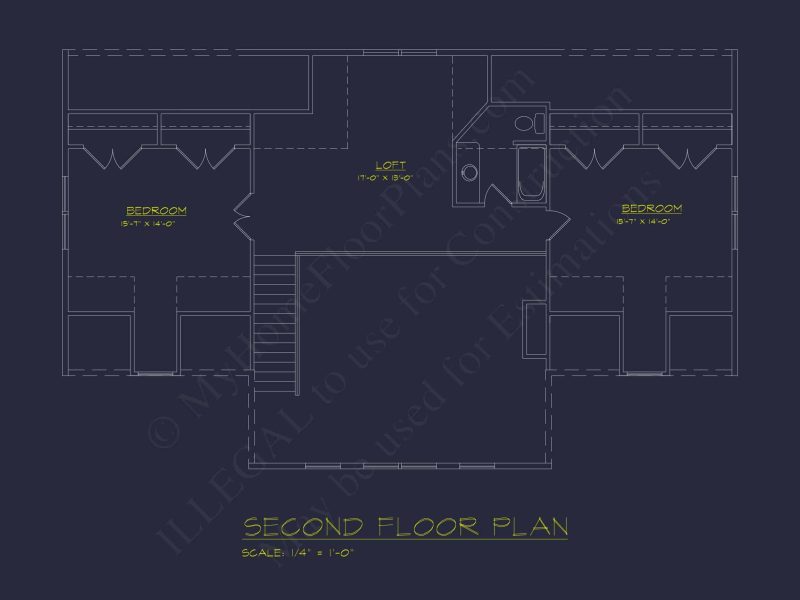 Beautiful Cabin Home Plan with 2-Story Layout and 4 Bedrooms