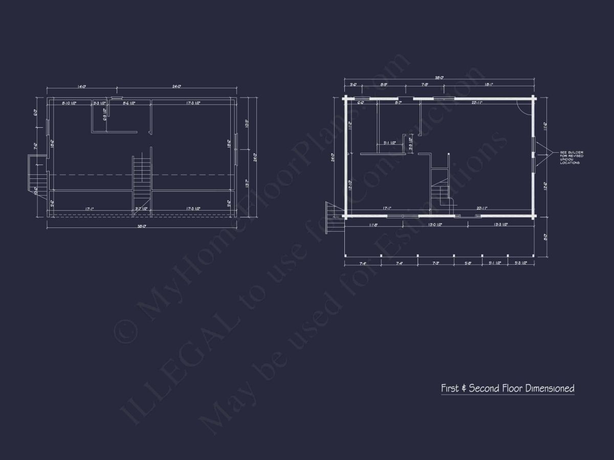 Charming Log Cabin House Plan with Open Floor Design and CAD Blueprints
