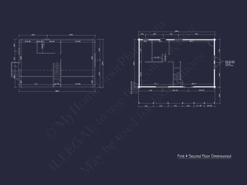 Charming Log Cabin House Plan with Open Floor Design and CAD Blueprints