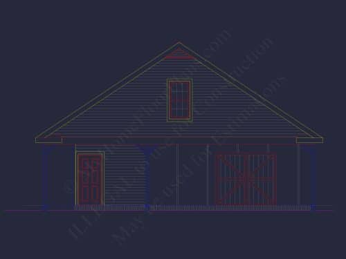 Spacious Garage Plan with Workshop - Architectural Design Blueprint
