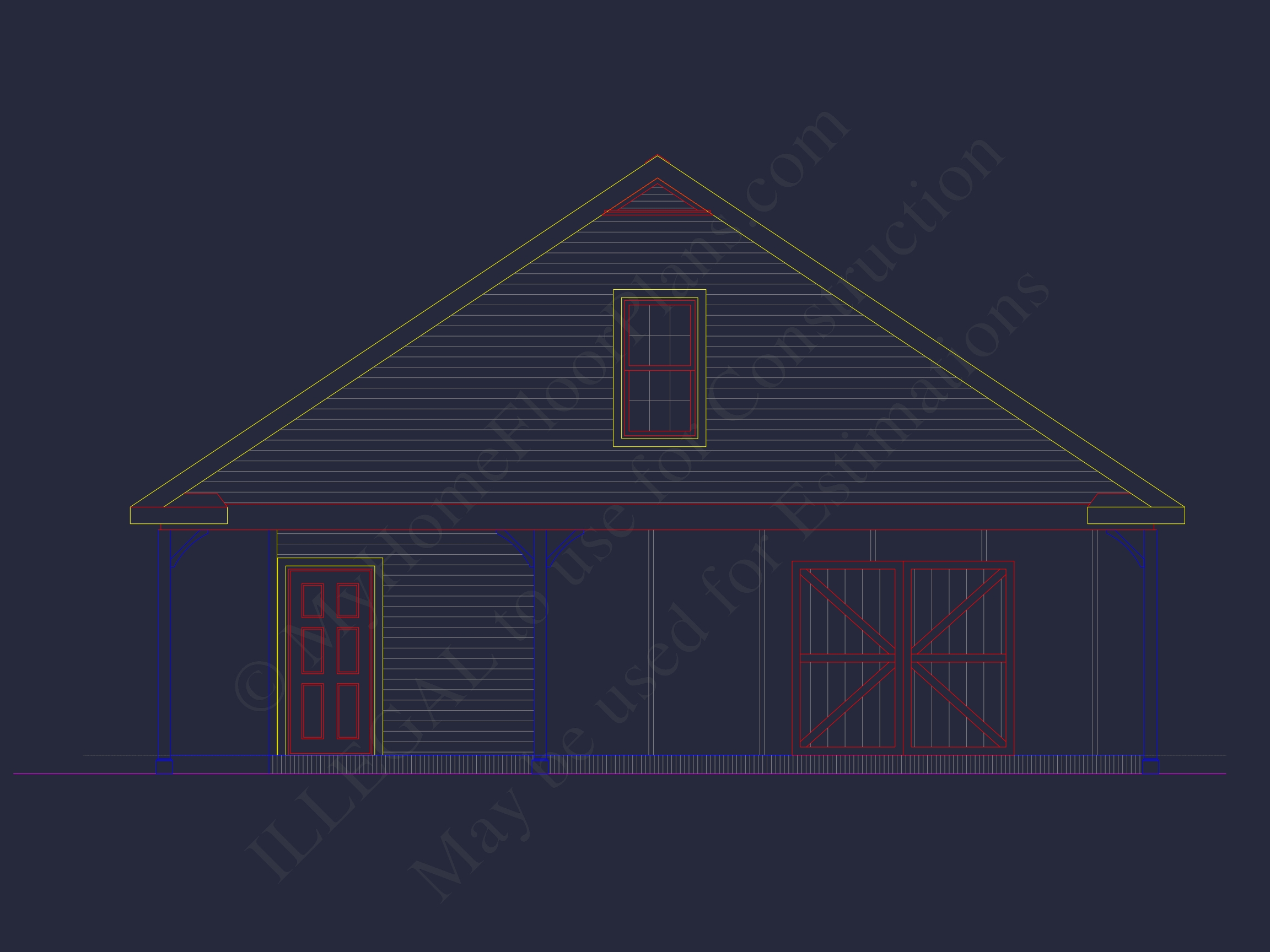Spacious Garage Plan with Workshop - Architectural Design Blueprint