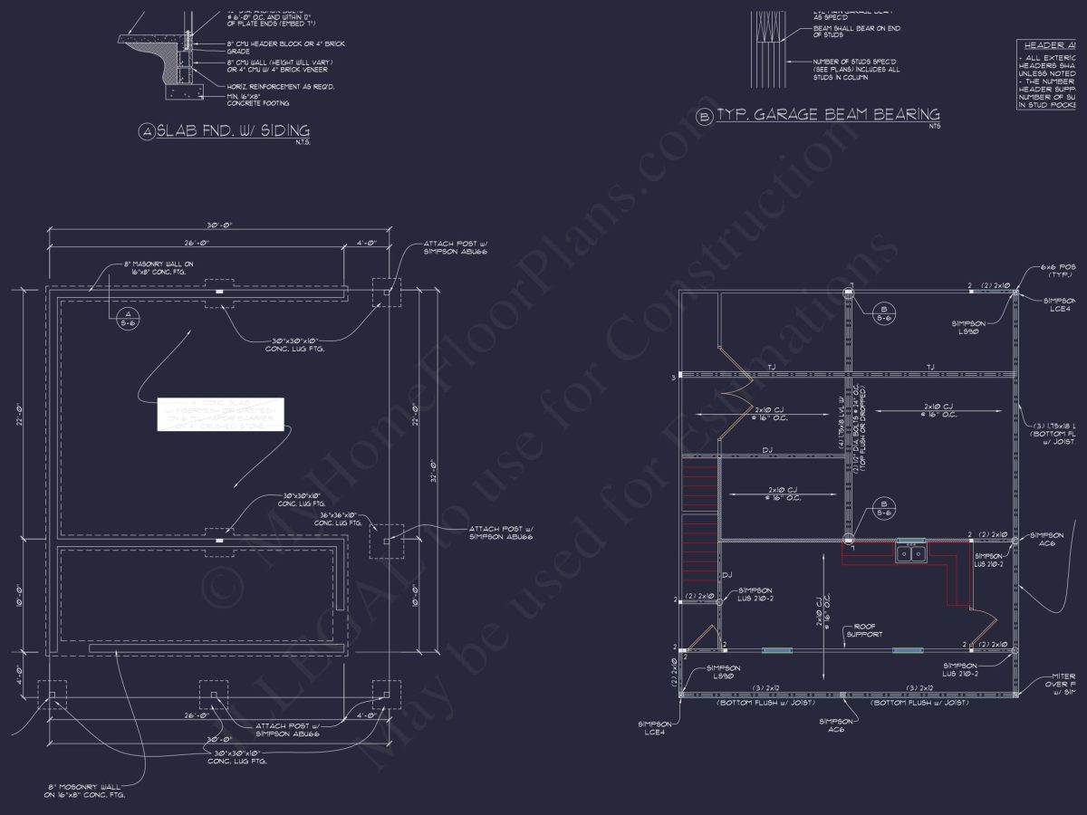 Spacious Garage Plan with Workshop - Architectural Design Blueprint