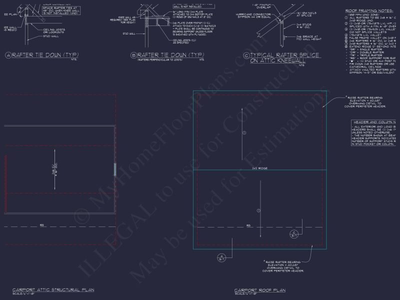 Spacious Garage Plan with Workshop - Architectural Design Blueprint