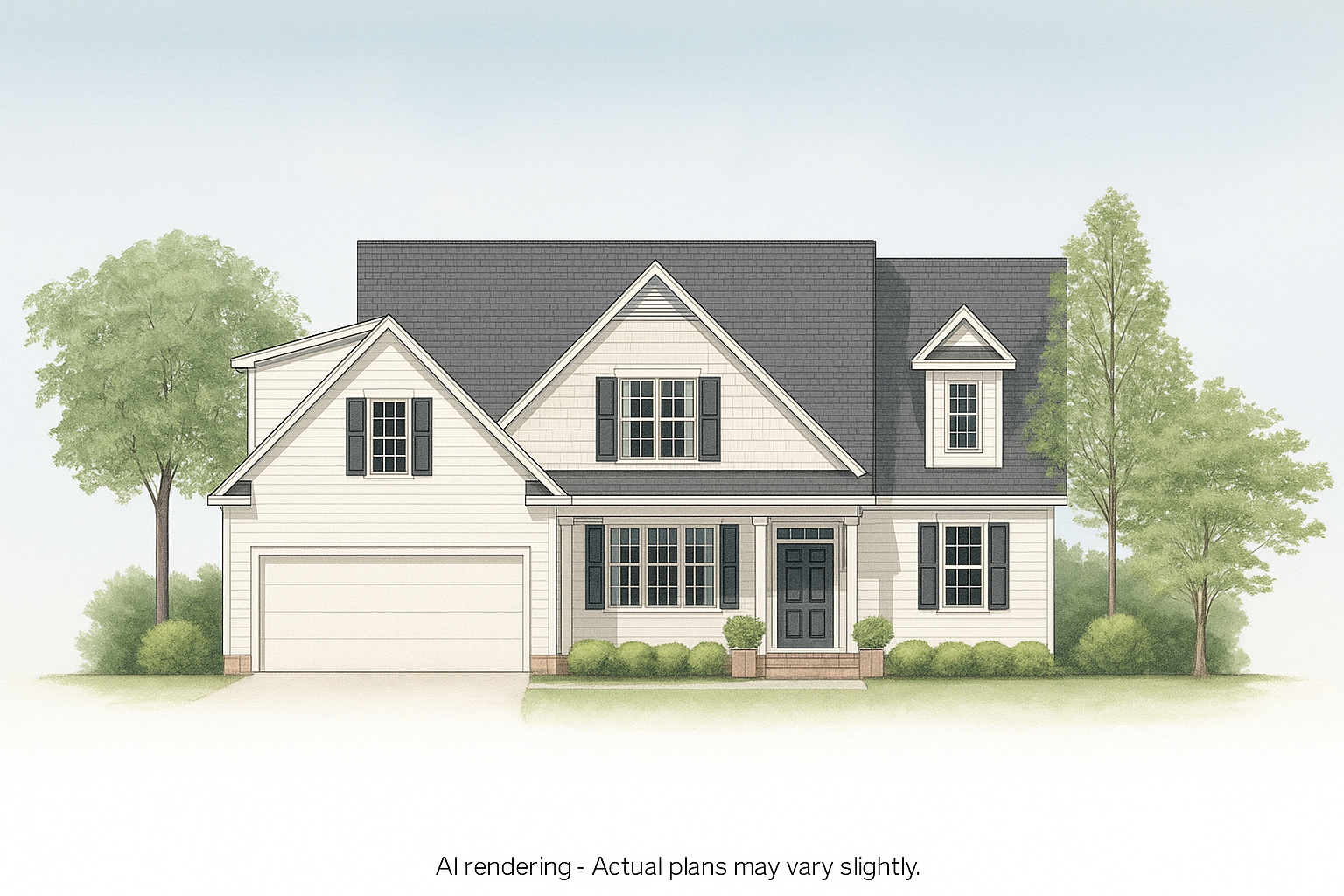 Modern Craftsman Home Design with Luxury 2-Story Floor Plan