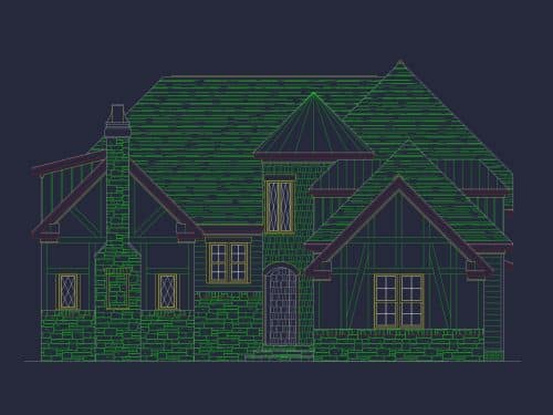 Stunning 2-Story Home Plan with Detailed CAD Designs