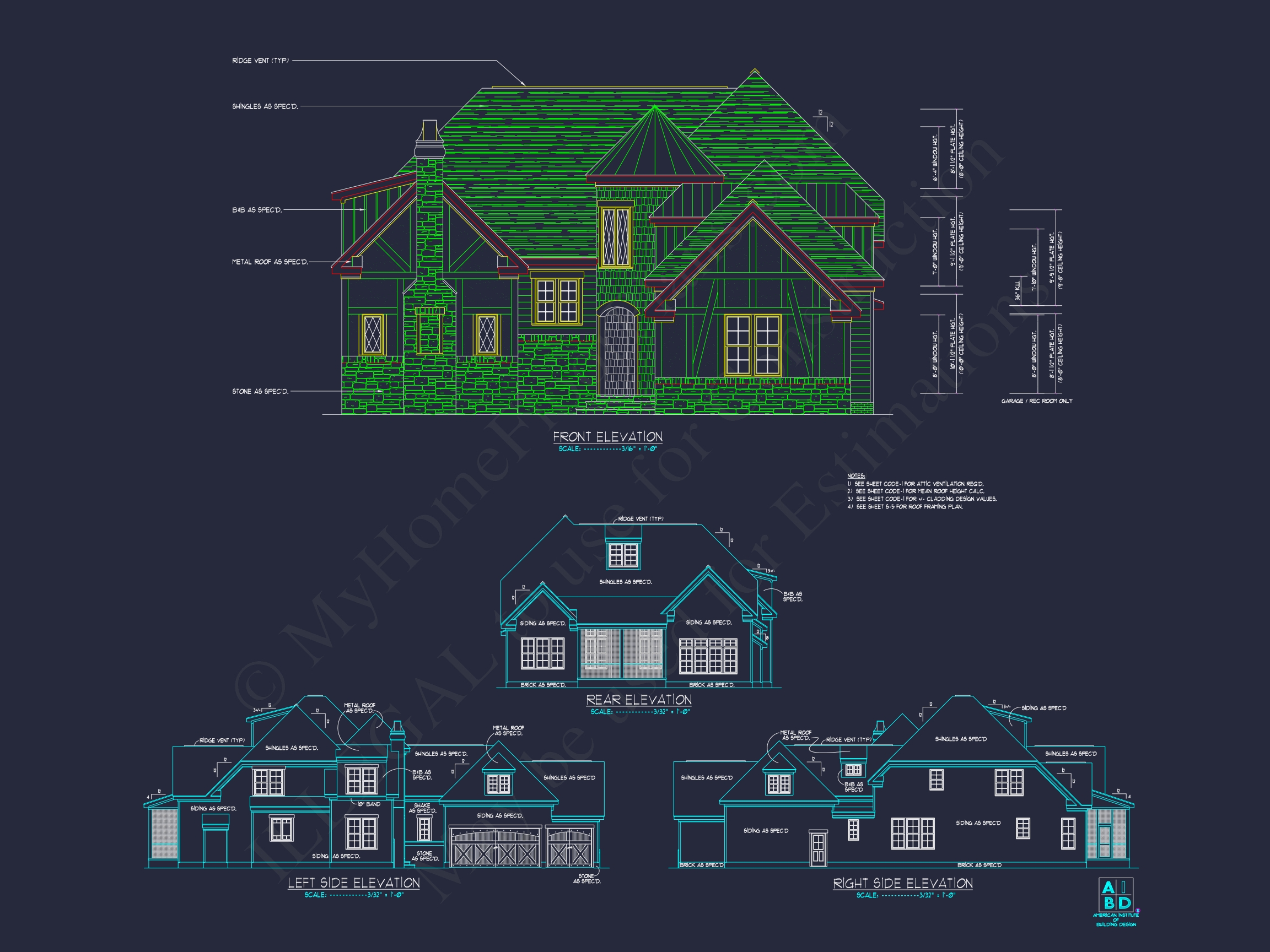 Stunning 2-Story Home Plan with Detailed CAD Designs