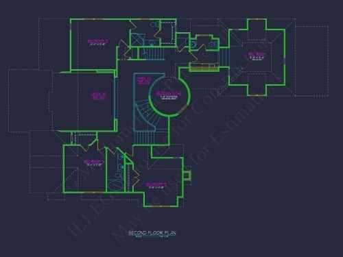 Stunning 2-Story Home Plan with Detailed CAD Designs
