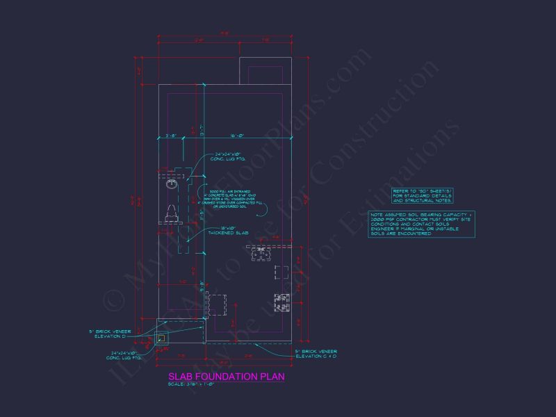 Charming Townhome Floor Plan with CAD & Blueprint Designs