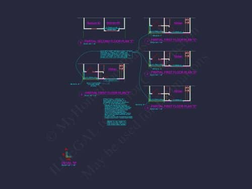 Charming Townhome Floor Plan with CAD & Blueprint Designs