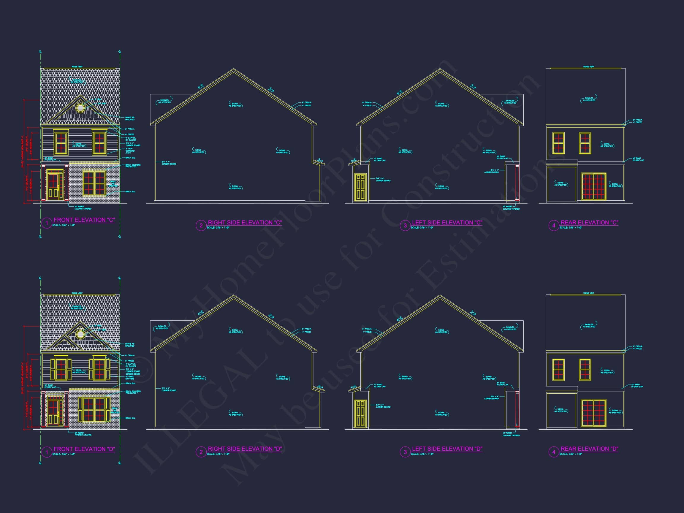 Charming Townhome Floor Plan with CAD & Blueprint Designs