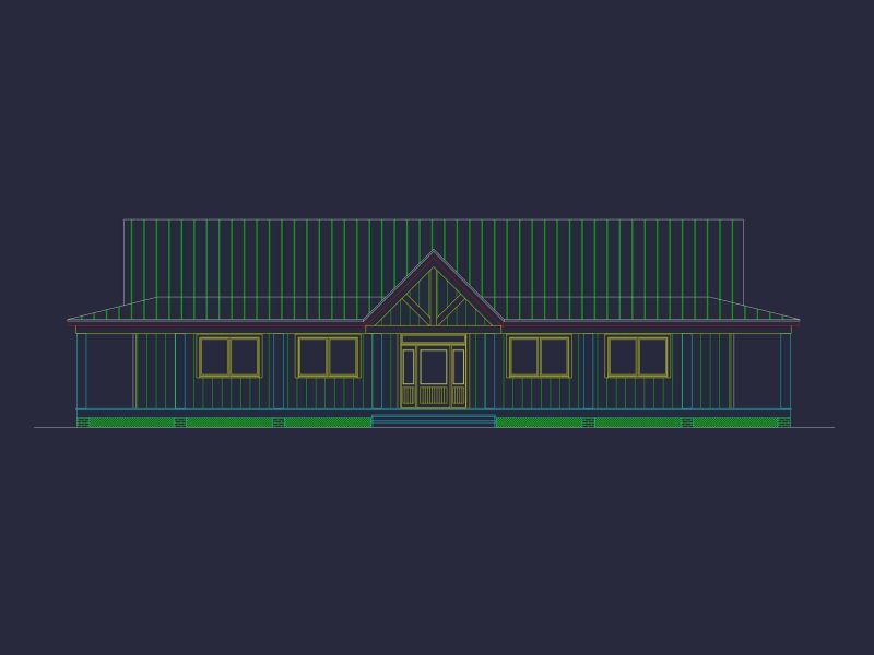Efficient House Floor Plan 3 Bedrooms with Layout & CAD (5)