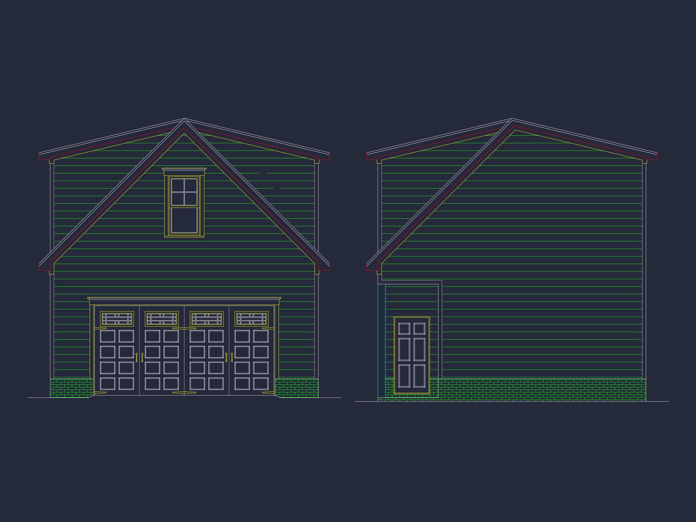 Stylish Garage Home Plan with Living Space and CAD Designs