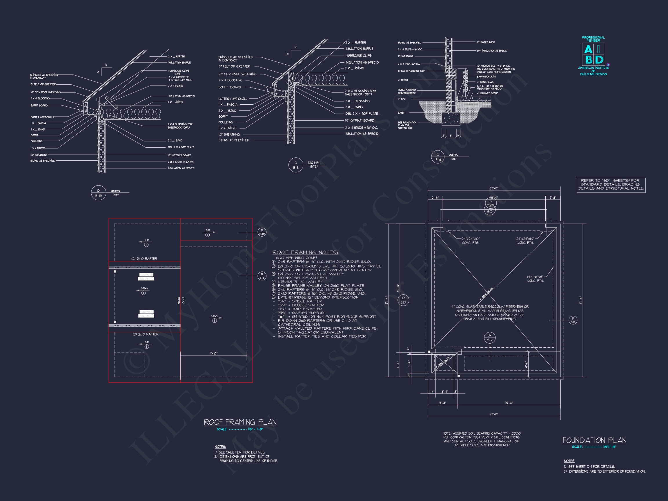 Stylish Garage Home Plan with Living Space and CAD Designs