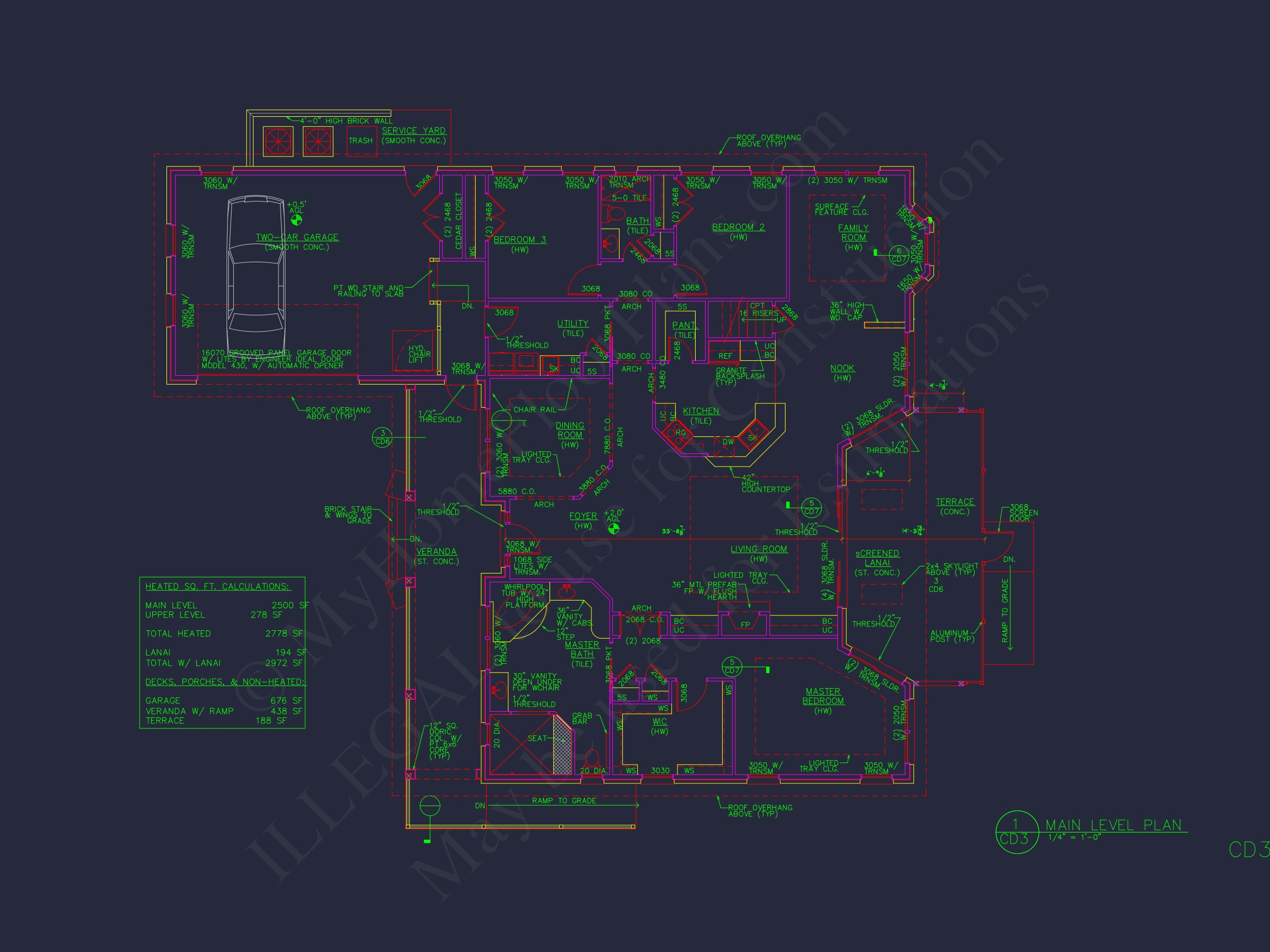 Traditional Home Plan with 1.5 Floors & 4 Bedrooms