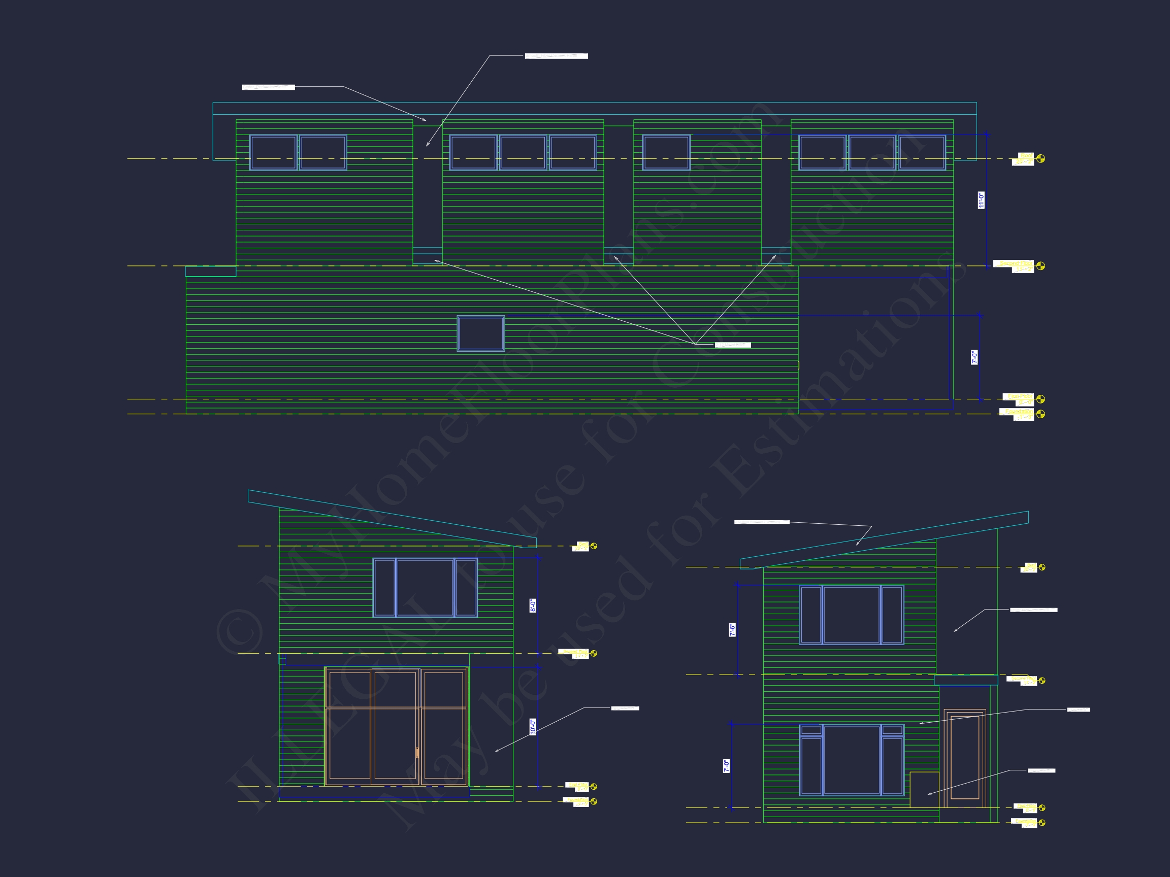 Modern 2-Story House Plan with 3 Bedrooms, CAD Files & Blueprint
