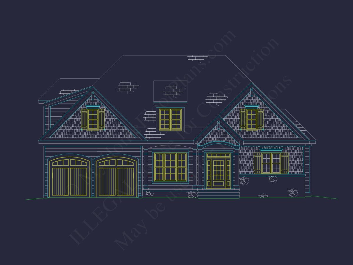 Spacious 2-Story House Plan with Elegant Craftsman Architecture