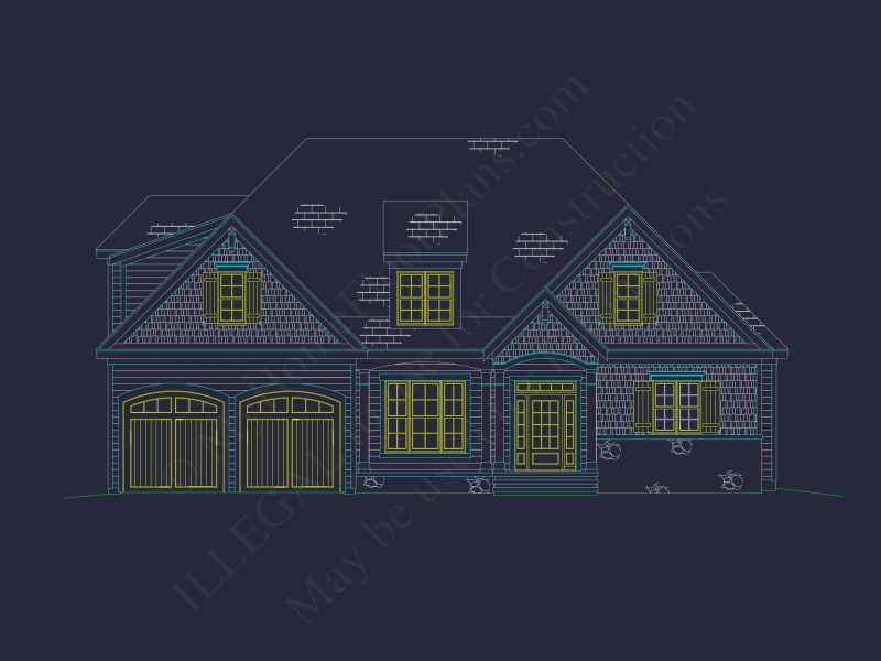 Spacious 2-Story House Plan with Elegant Craftsman Architecture