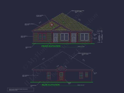 Spacious Ranch Home Plan with 3 Bedrooms and CAD Designs