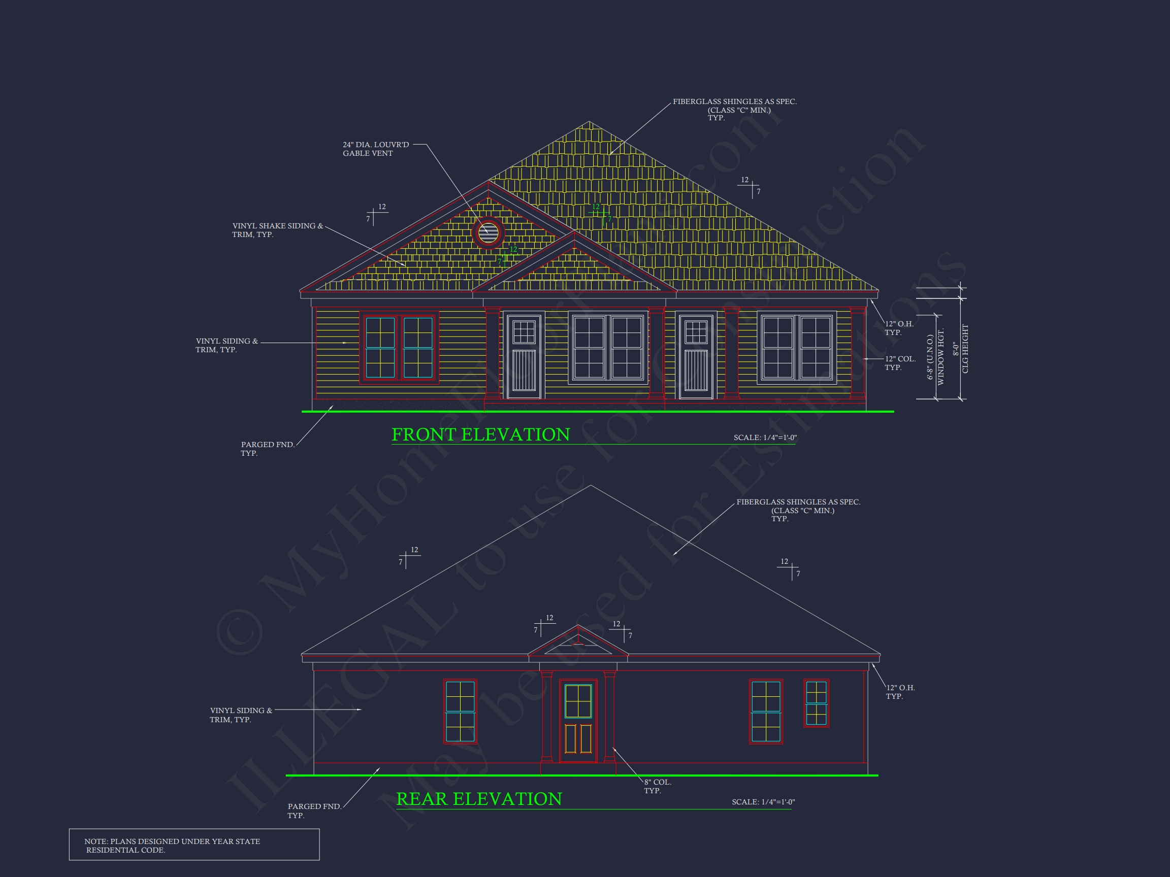Spacious Ranch Home Plan with 3 Bedrooms and CAD Designs