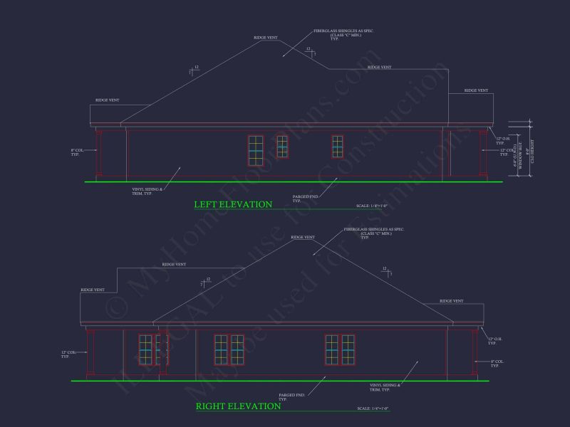 Spacious Ranch Home Plan with 3 Bedrooms and CAD Designs