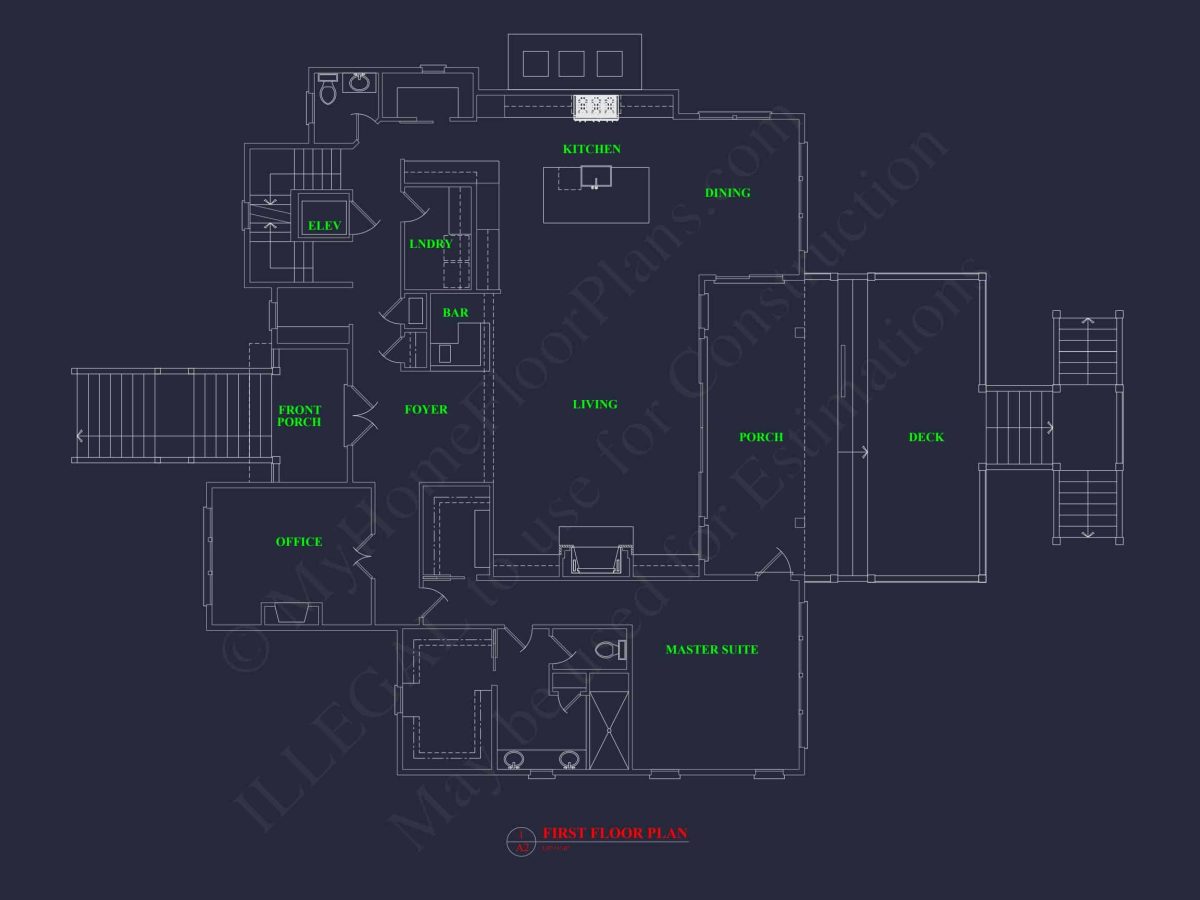 Modern Beach Home Plan with 3-Story Layout & Coastal Charm