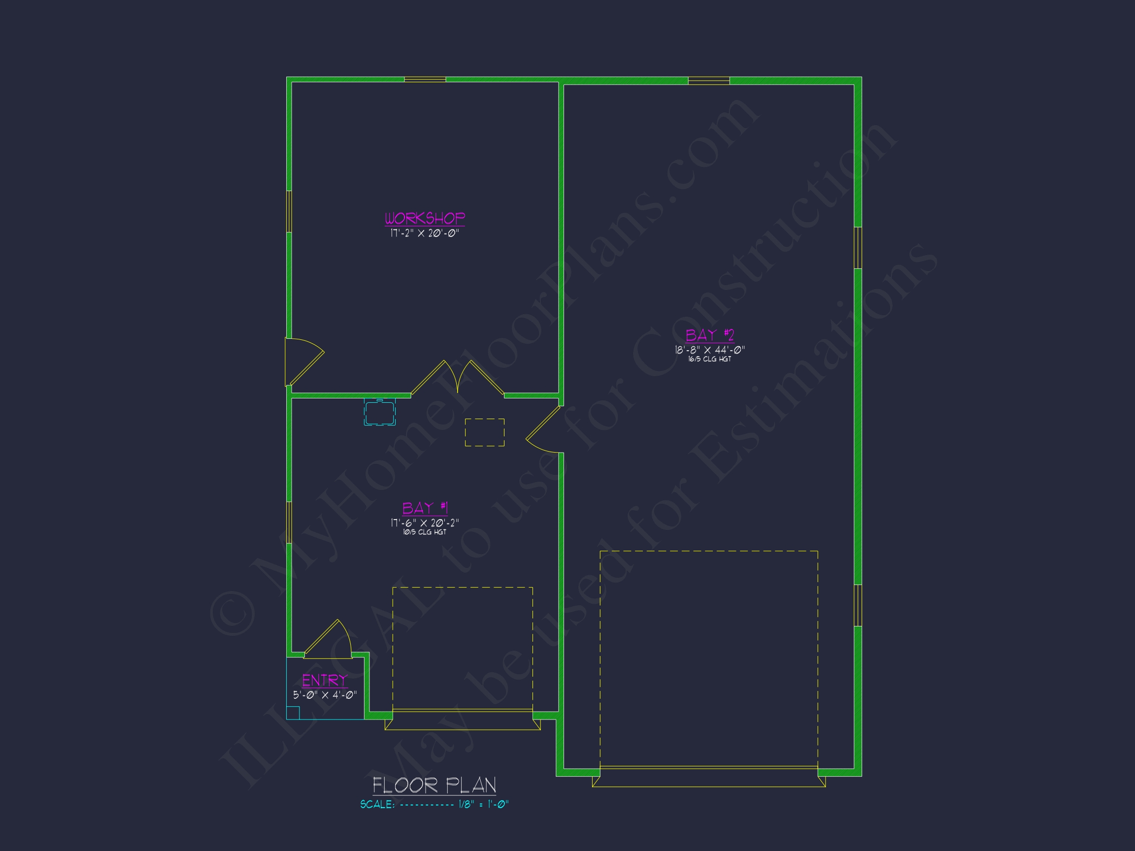 Modern Garage and Workshop Plan with RV Bay and CAD Design (1)