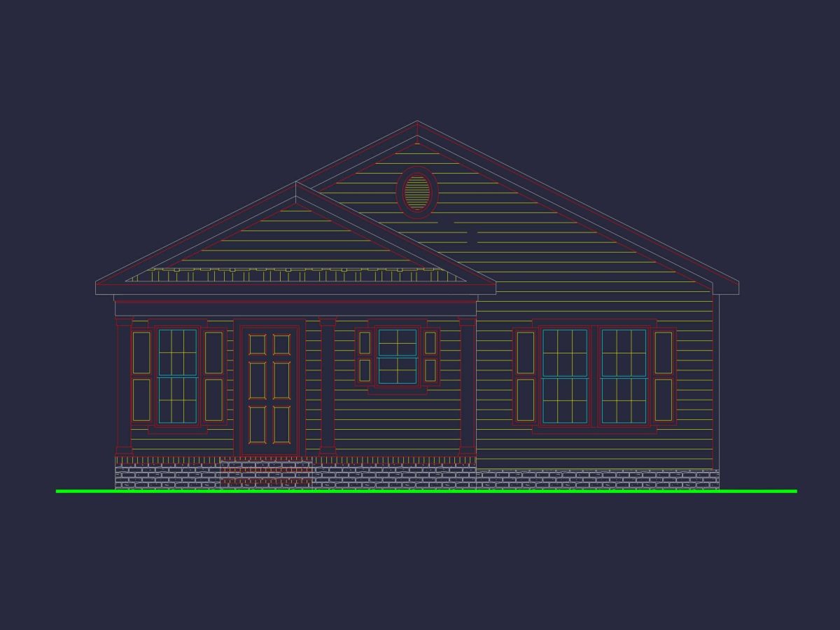 Traditional Cottage House Plan with Cozy 1-Story Layout