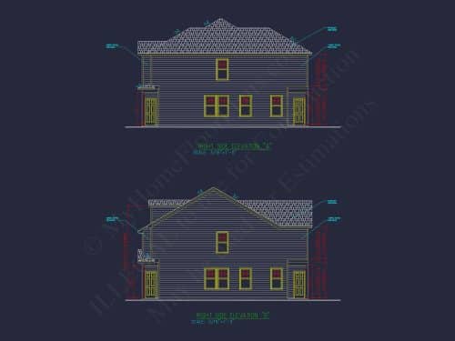Modern Townhome Floor Plan with 6 Units and CAD Blueprints