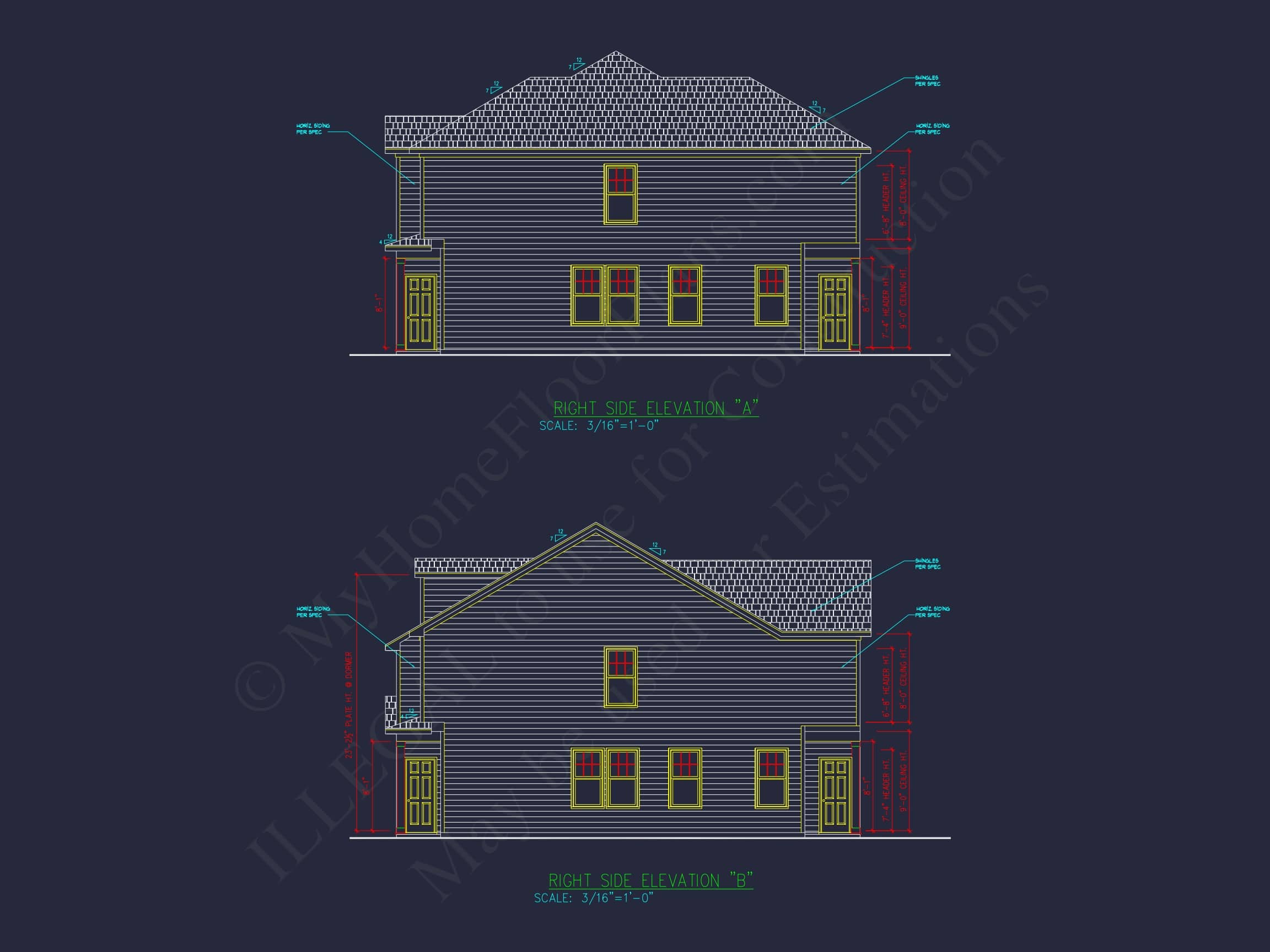 Modern Townhome Floor Plan with 6 Units and CAD Blueprints