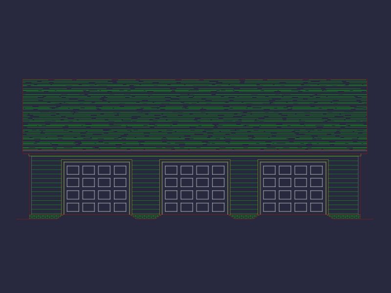 Spacious 50'x30' Garage Plan with CAD Blueprint & Modern Design