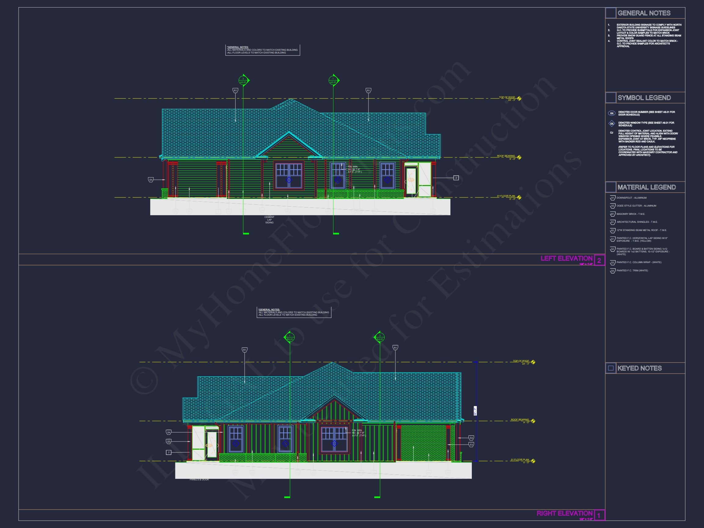 Beautiful Duplex Home Floor Plan with Blueprint CAD Designs
