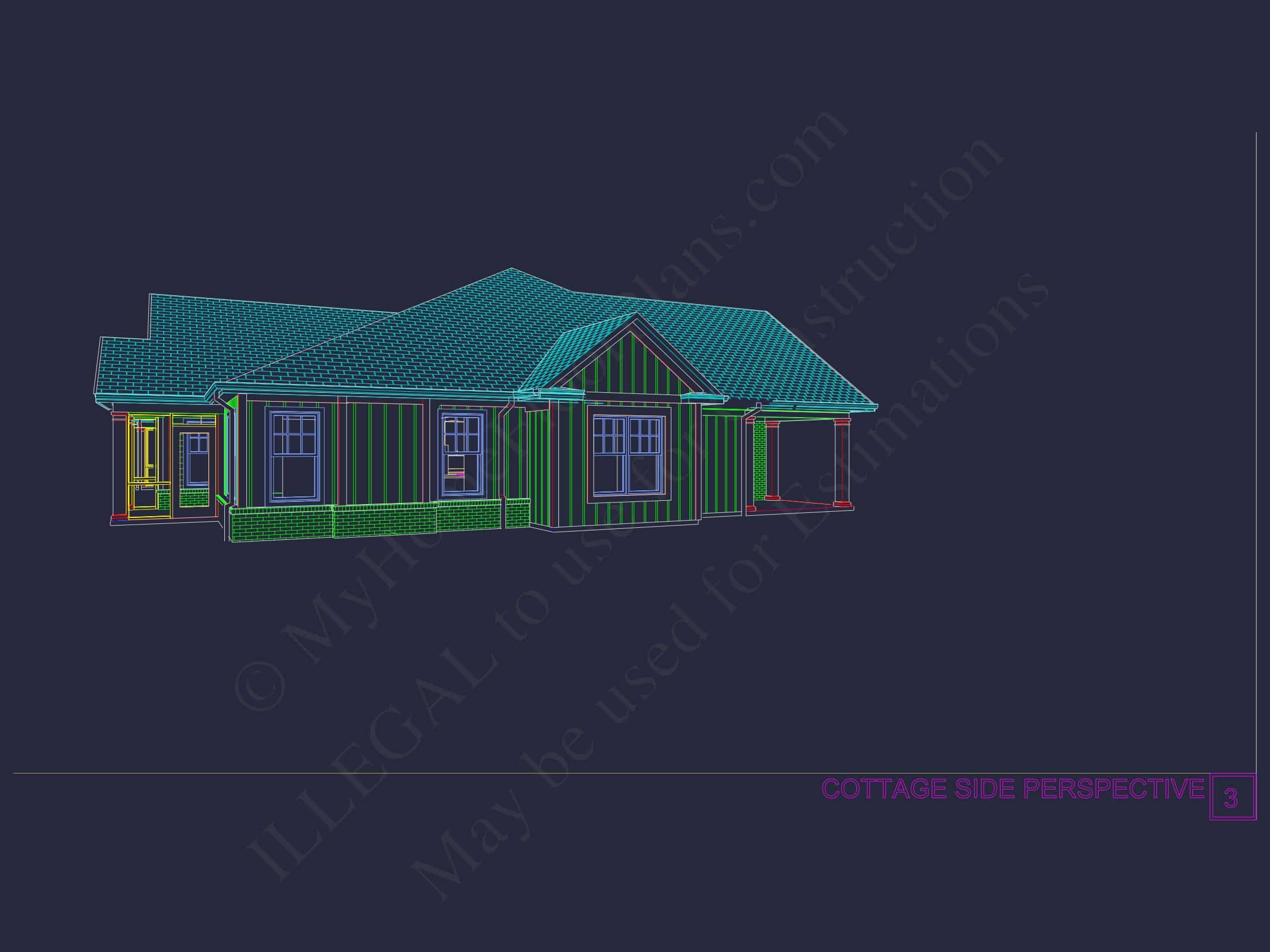 Beautiful Duplex Home Floor Plan with Blueprint CAD Designs