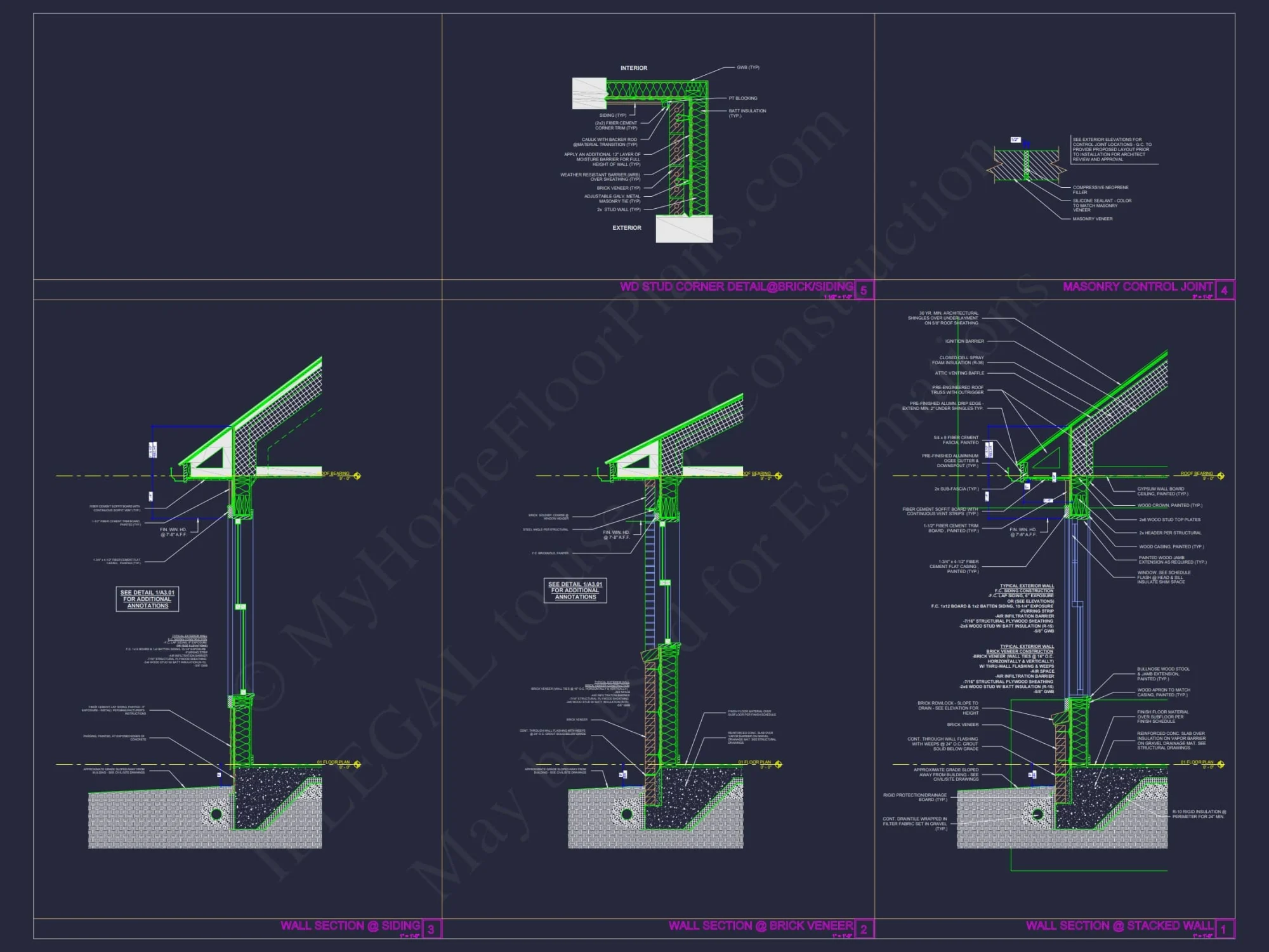 Beautiful Duplex Home Floor Plan with Blueprint CAD Designs