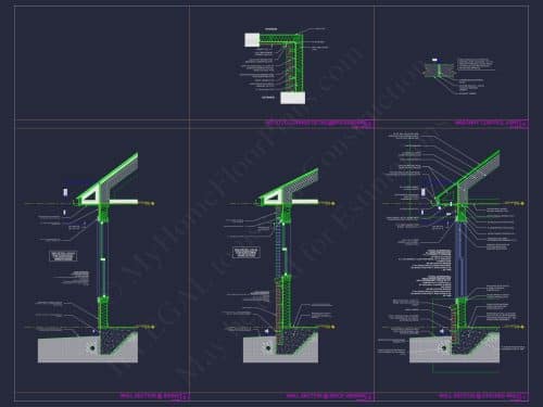 Beautiful Duplex Home Floor Plan with Blueprint CAD Designs