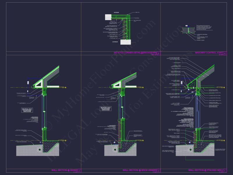 Beautiful Duplex Home Floor Plan with Blueprint CAD Designs