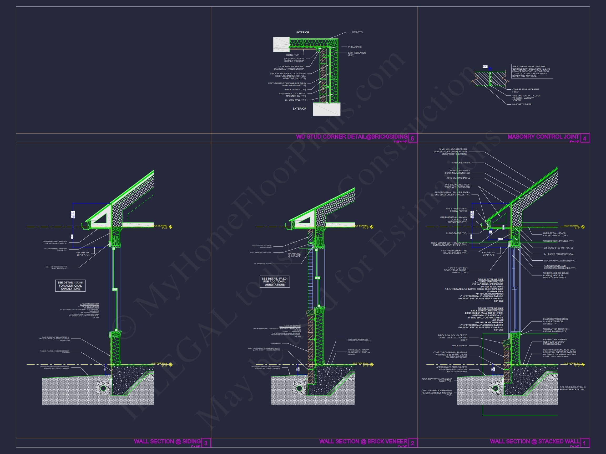 Beautiful Duplex Home Floor Plan with Blueprint CAD Designs