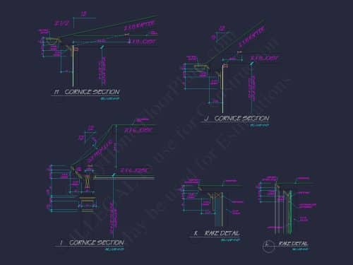Colonial Home Floor Plan 5-Bed,4-Bath,2-Story Blueprint (2)