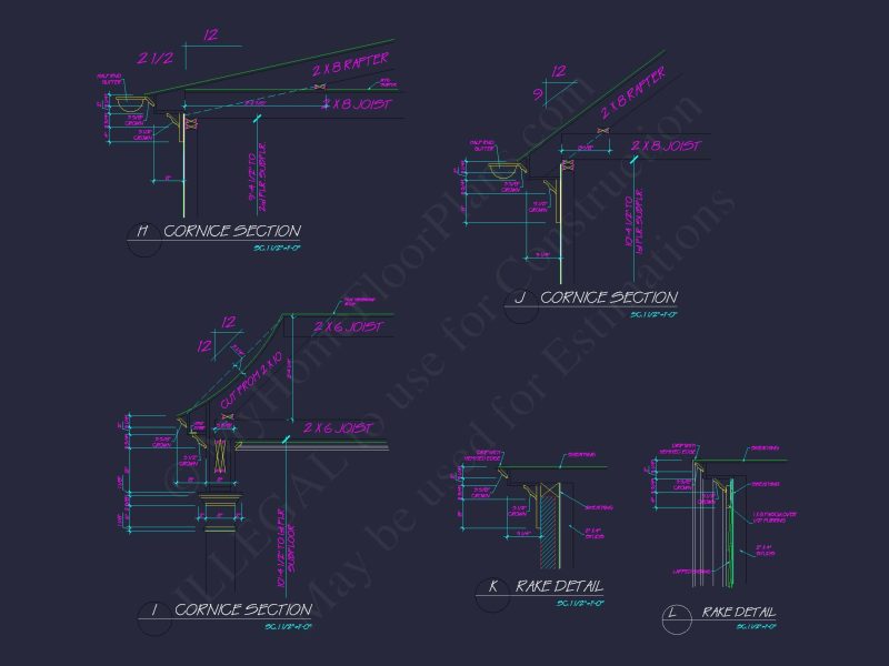 Colonial Home Floor Plan 5-Bed,4-Bath,2-Story Blueprint (2)