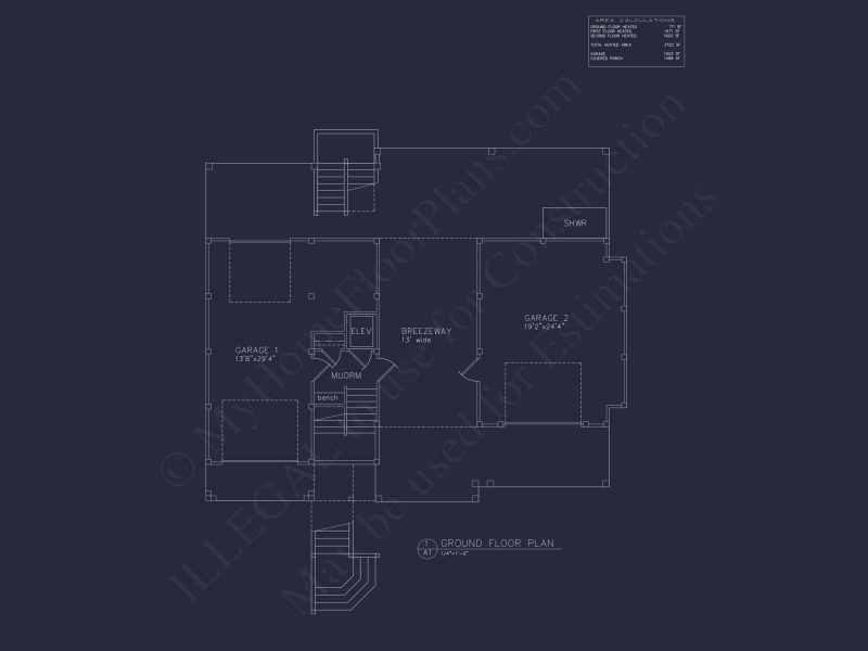 Luxurious Beach Home Blueprint with CAD Designs and Features