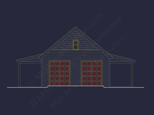 Charming 1-Story House Plan with Spacious Garage & CAD Designs