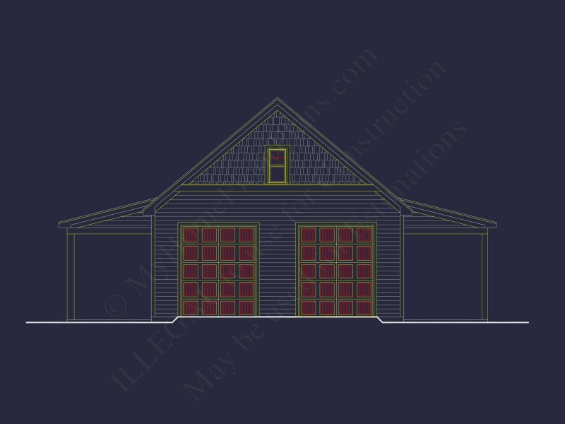Charming 1-Story House Plan with Spacious Garage & CAD Designs