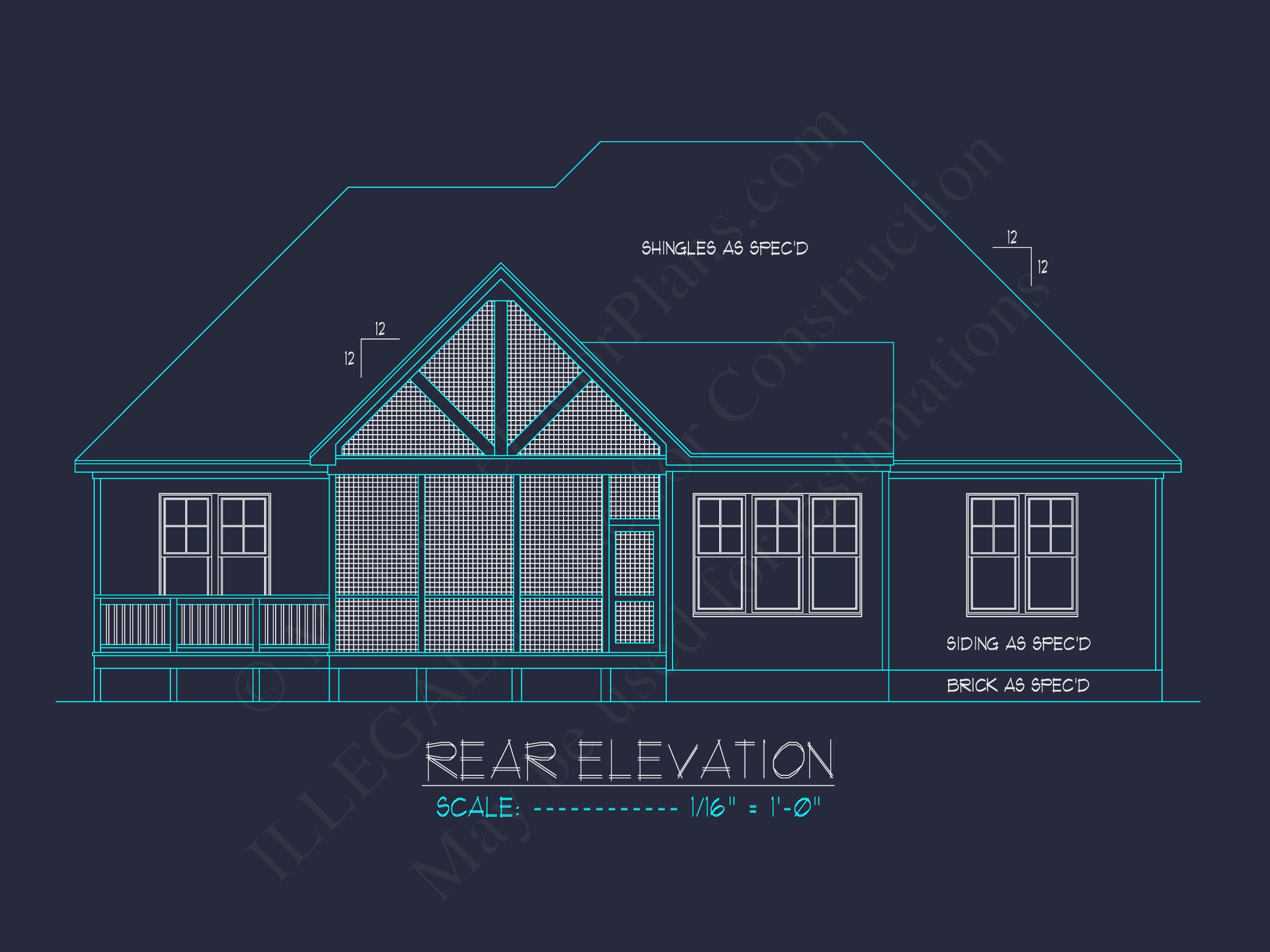 Traditional Craftsman Home Floor Plan with Functional Layout